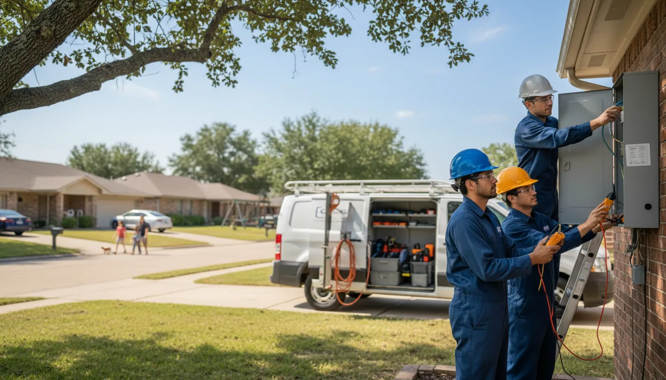 Certified electrician providing emergency electrical services in Lafe, AR